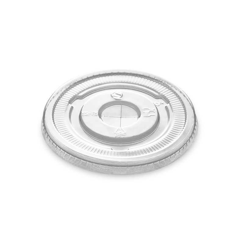 Clear Flat Lids with Straw Hole