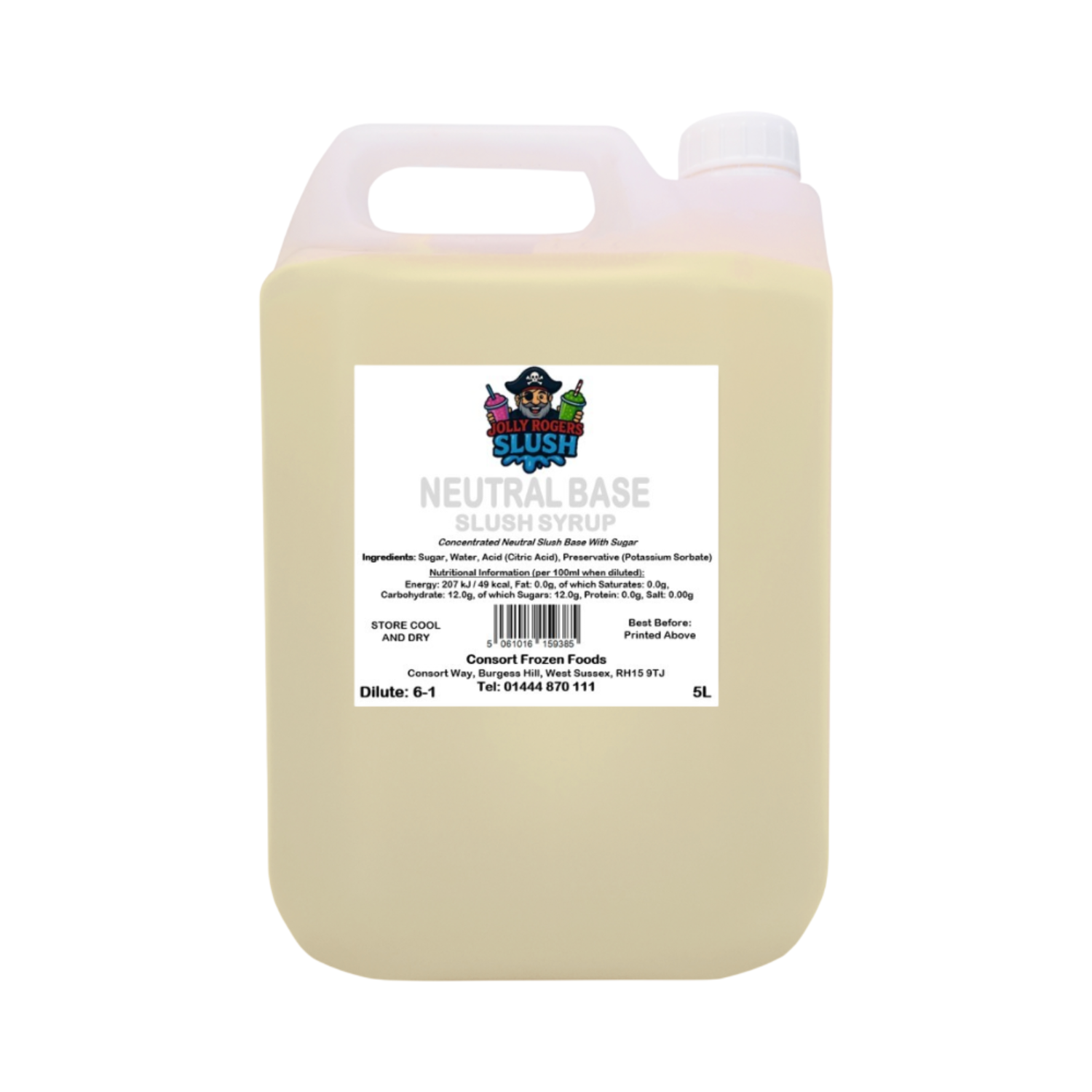 Neutral Base Jolly Rogers Slush Neutral Base 5lt - Lickee