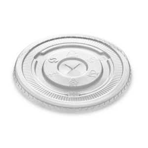 Clear Flat Lids with Straw Hole 12oz 98mm